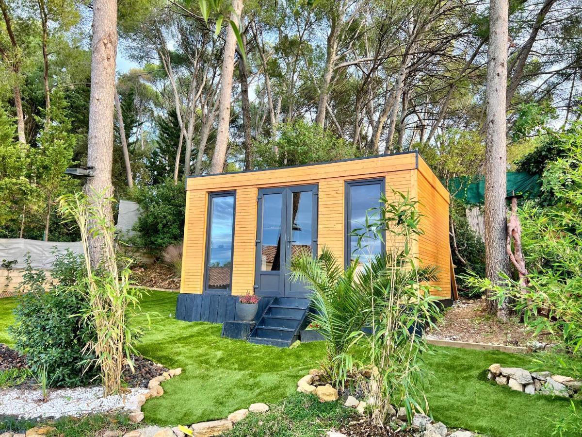 Charmant Studio Lodge Climatise Avec Jardin Et Vue Sur Le Pic Saint Loup Jacou Exterior photo
